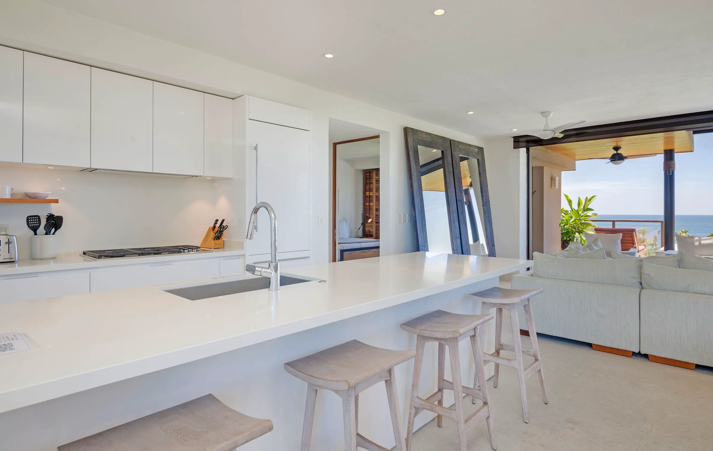 Condo La Joya – 3-Bedroom Residence in Las Marietas, Punta Mita — outdoor living and pool area — luxury condo in Punta Mita