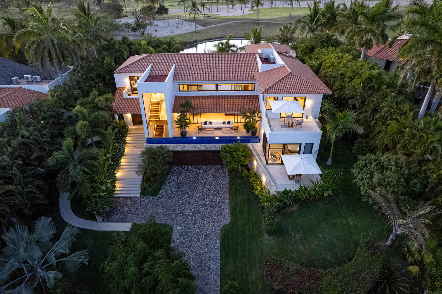 Lagos del Mar 21 – 5-Bedroom Oceanfront Villa in Lagos del Mar, Punta Mita — exterior view — luxury villa in Punta Mita