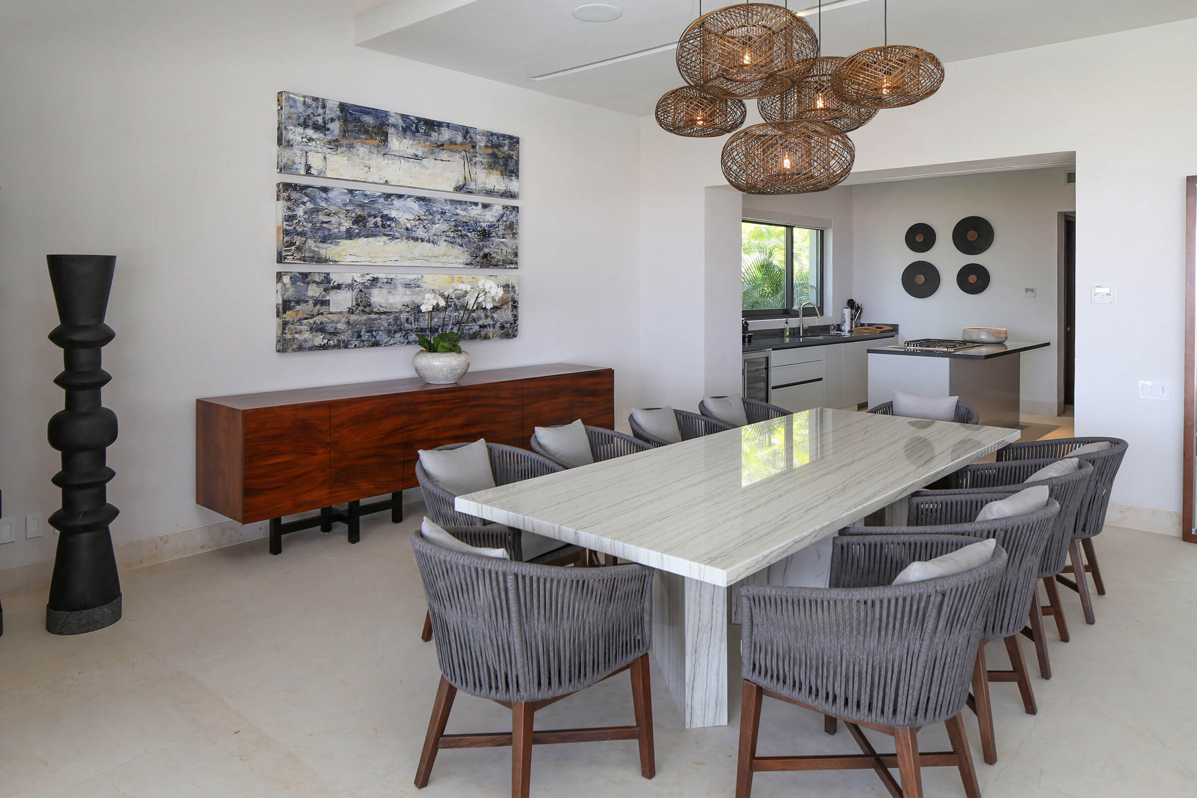 Casa Rincon del Mar – 4-Bedroom Ocean-View Villa in Porta Fortuna, Punta Mita — interior living spaces — luxury villa in Punta Mita